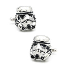 Star Wars Stormtrooper Men's Novelty Silver Zinc Alloy Cufflinks- New Arrival