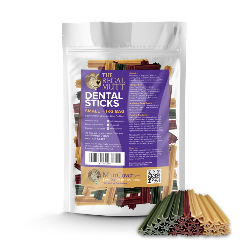 The Regal Mutt - Toothbrush Chews - Small - 1kg Bag - Image 2