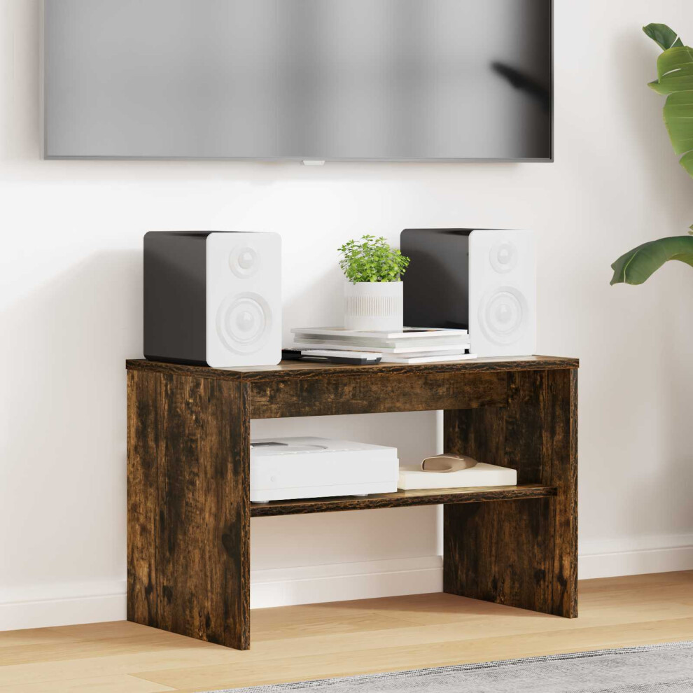 Vidaxl Tv Cabinet Smoked Oak 60 X 35 X 40 Cm Engineered Wood