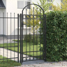 vidaXL Fence Post ASSEN 200 x 88 x 14 cm Steel Grey Lockable