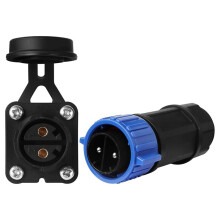 Conjunto de Plugues para Motor de Pesca, Plugue 12V/24V/36V/48V para Downrigger/Carretel de Pesca, Conector de Alimentação CC À Prova D'Água para
