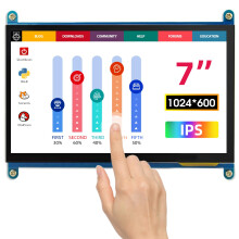 ELECROW 7 Inch Touchscreen Monitor, ELECROW1024x600 IPS Small Monitor for Raspberry Pi 5/4/3/Jetson Nano, HDMI Mini Secondary Screen for Windows 11/1