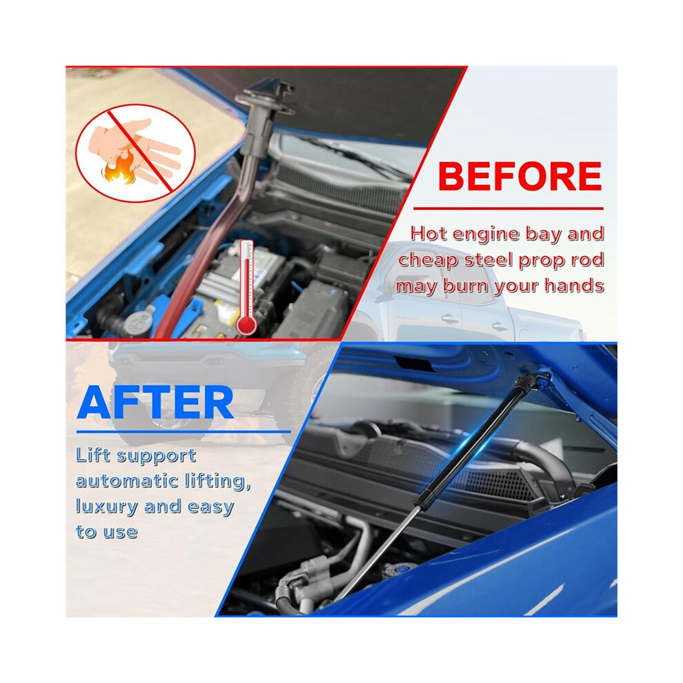 1 Pair Hood Lift Support No Drill Struts For Chevy Colorado/ 2023 2024 2025 2026 - 6033080767970
