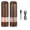 Electric Salt and Pepper Grinder Set-Automatic Pepper and Salt Grinder Refillable with 6Adjustable Coarseness Adjustable 1