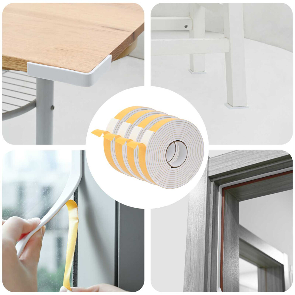 Vidaxl Self-Adhesive Foam Tape 4 Pcs White 40Mm X 5M Cr Foam