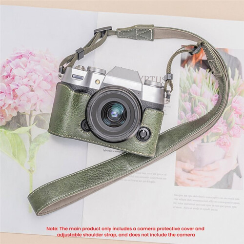 For  XT50 Camera Case Protective Case Cover Accessories for  X-T50 Camera Handmade Pu Leather 2