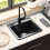 VidaXL vidaXL Sink Black 470 x 440 mm Granite 1