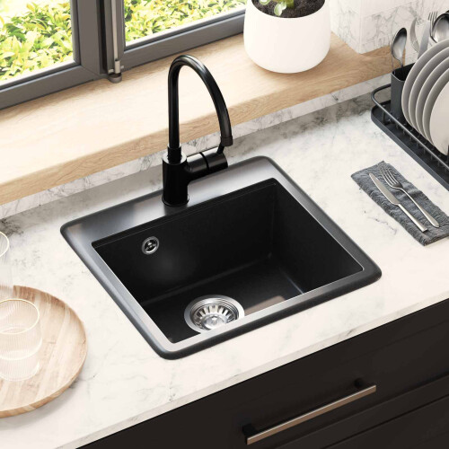 VidaXL vidaXL Sink Black 470 x 440 mm Granite