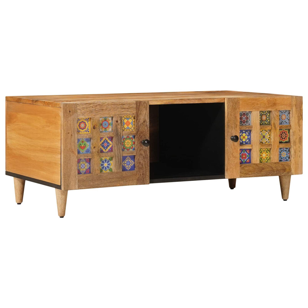 Vidaxl Coffee Table Natural 100 X 54 X 40 Cm Solid Mango Wood