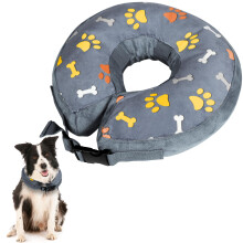 ANWA Inflatable Dog Collars for After Surgery, Adjustable Buster Collars for Dogs, Soft Dog Cone Alternative