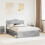 VidaXL vidaXL Bed Frame Concerte Grey 150 x 200 cm Solid Pine Wood 1