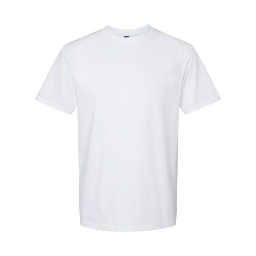 Gildan (M, White) Unisex Adult Softstyle Midweight T-Shirt