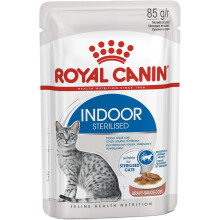 Royal Canin Indoor Sterilised in Gravy Adult Wet Cat Food 85g (Pack of 48)