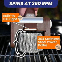 (Black) Sakerplus Electric Grill Cleaner - Rechargeable, Bristle-Free BBQ Cleaning Tool for Saker Electric Grills