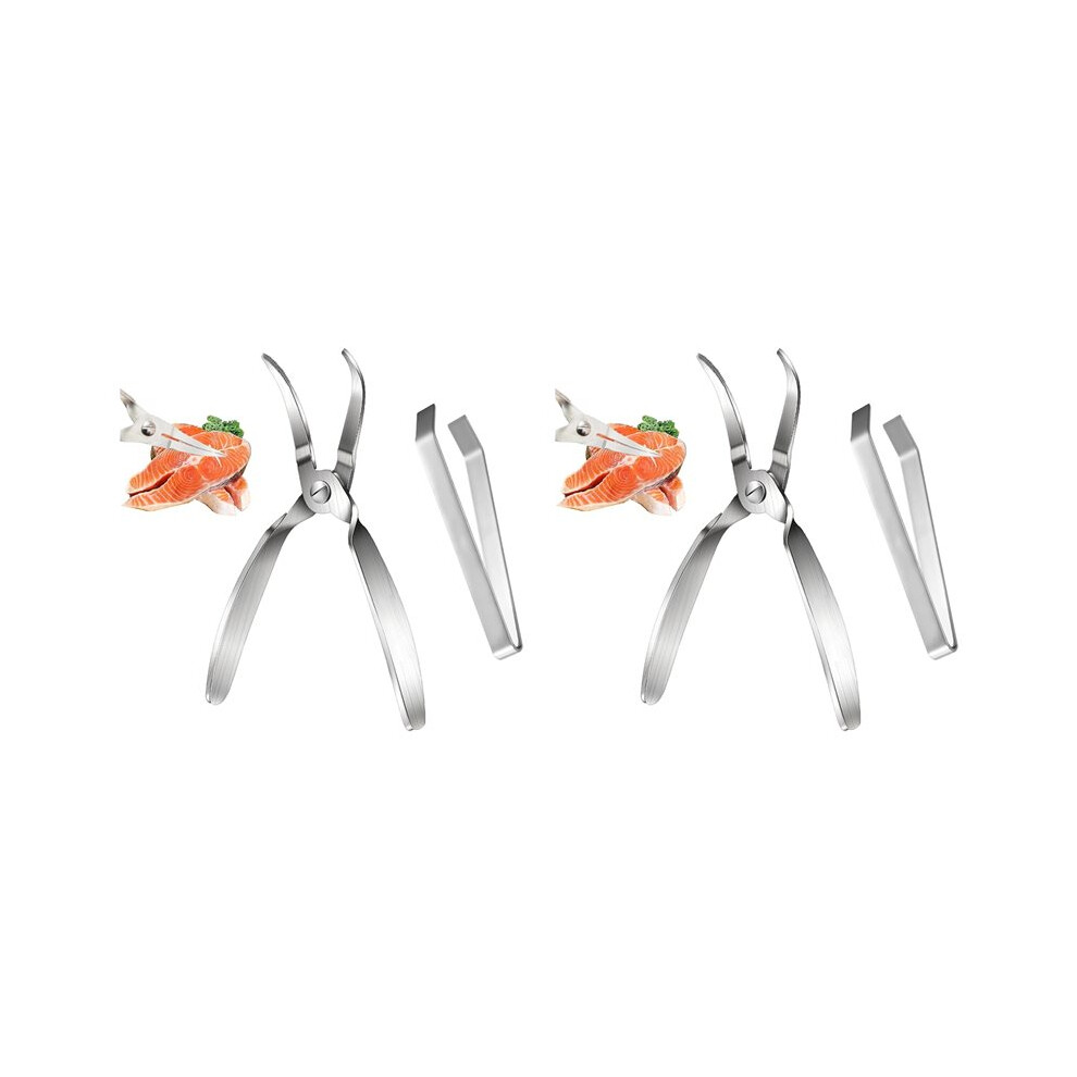 2X Fish Bone Pliers/Tweezers 304 Food Grade Stainless Steel Deboning Tool Kit For All Kinds Of Fish 4712088555193