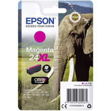 Epson 24XL Magenta Elephant High Yield Genuine, Claria Photo HD Ink Cartridge
