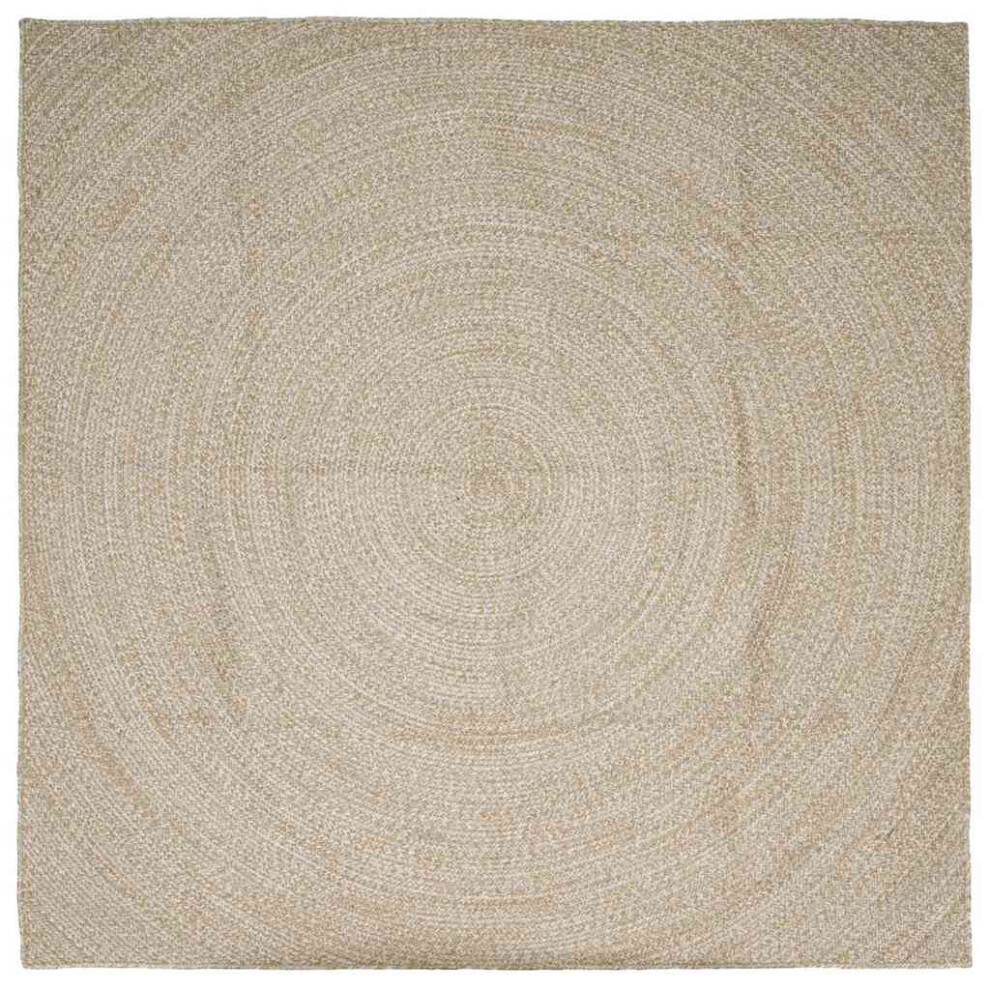 Vidaxl Area Rugs Natural And White 240 X 240 Cm Jute