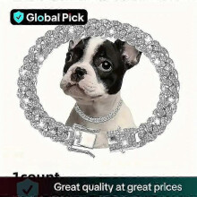 (XXL) Rhinestone Decor Dog Chain Necklace, Adjustable Pet Necklace, Pet Jewelry Accessories for Small to Large Dogs & Cats New Arrival