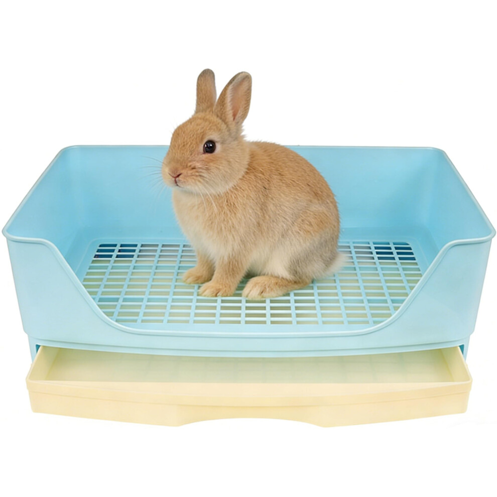 Ningvihe Large Rabbit Litter Tray,Small Animal Litter Box Toilet,Pet Potty Trainer With Drawer For Rabbit Guinea Pig Galesaur Ferrets Hamster Hedgeho