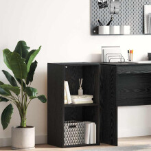 vidaXL Bookshelf Black Oak 40 x 30 x 77 cm Engineered Wood