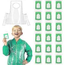 100 Pieces Disposable Aprons for Kids Plastic Aprons Small Clear Polytene Kids Apron Waterproof Child Apron Diy Art Apron