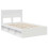 VidaXL vidaXL Bed Frame with Headboard White 120 x 190 cm Solid Pine Wood 3