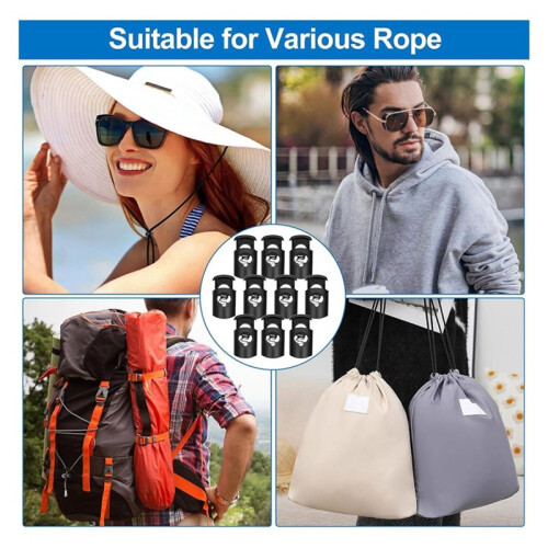 12PCS Drawstring Cord, 57 Inch Drawstring for Sweatpants, Drawstrings Replacement with Easy Threaders and Cord Locks 2
