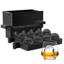 Clear Ice Cube Tray for Whiskey - 2 Inch Ice Ball Maker, BPA-Free Silicone, Perfect for Old Fashioned Bourbon Drinks
