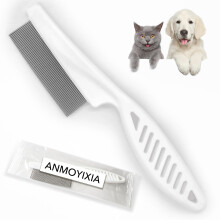 Flea Comb for Cats Dogs Flea Combs for Long Hair, Pet Comb Grooming Comb for Removing Fleas, Ticks, Tear Stains, Dandruff