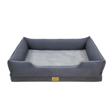 BingoPaw Orthopedic Dog Beds Large: Dog Bed Sofa with Bolster Sides, Supportive Flat Foam, Waterproof Liner, Washable Removable Cover and Anti-slip B