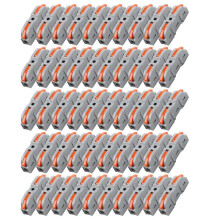 50pcs Lever Wire Connector for Quick Connection 28-12 AWG 1-to-1 in- Wire Connector Compact Splice InsulatedTerminal