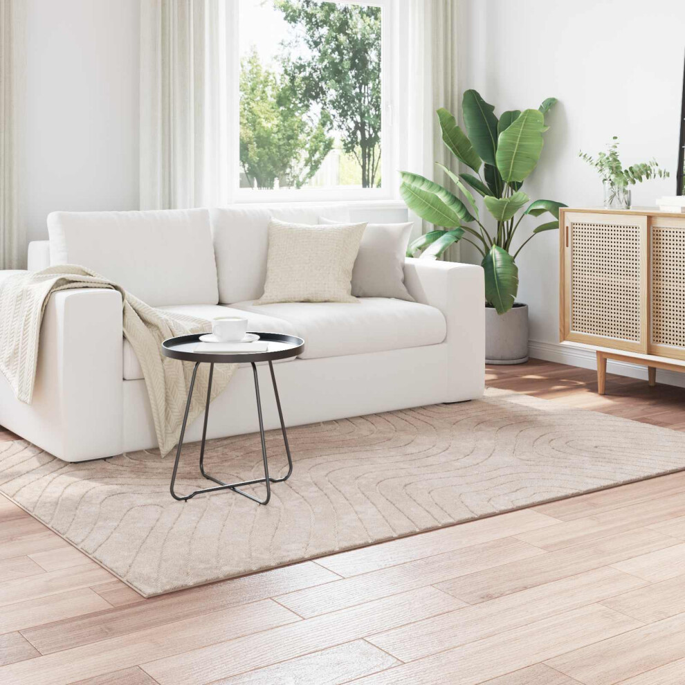 Vidaxl Area Rugs Rectangular Palmeras Beige 120 X 170 Cm Polyester