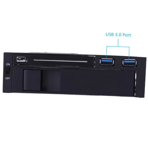 Estação de Acoplamento com Compartimento Duplo para Discos Rígidos  III de 3,5 Polegadas e 2,5 Polegadas (HDD e SSD) e Gabinete Removível 1