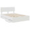 VidaXL vidaXL Bed Frame with Drawer White 150 x 200 cm Engineered Wood 4
