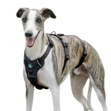 Paworld Escape Proof Dog Harness, Anti Pull Dog Harness, 3 Point Greyhound Harness, Adjustable No Escape Running Vest with Front Clip for Whippet Med