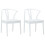 VidaXL vidaXL Dining Chair 2 pcs White and White Solid Rubber Wood 2
