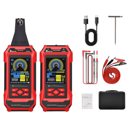 TOOLTOP ET836 Cable Locator Kit Underground Cable Wall Wiring Locator Dual Flashlight