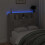 VidaXL vidaXL Storage Headboard with LED Concrete Grey Engineered Wood 3