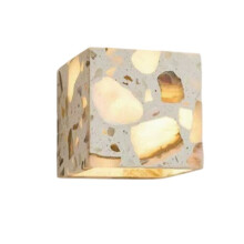 Terrazzo Stone LED Wall Light 220v Warm Light Outdoor Bathroom Porch Hallway for Porch Balcony Garden Villa A