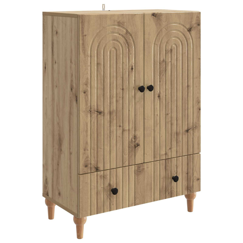 Vidaxl Sideboard Artisan Oak 66 X 34.5 X 95 Cm Engineered Wood