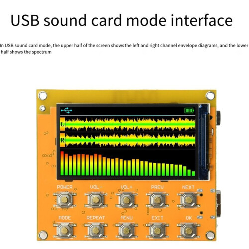 1.9" TFT LCD  MP3 Lossless Decoder Board 76-108MHz FM Radio Multi Frequency Audio Player Module 2