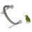 Bird  Shower Perch Small Round PVC for Secure Grip for Mirrors, Sliding Doors, Car 2