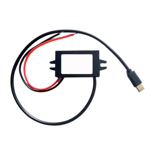 Convertitore - da 12V 24V A 5V 3A per Auto, Alimentatore Step-Down per USB Type-C, Doppio USB Quadrato.