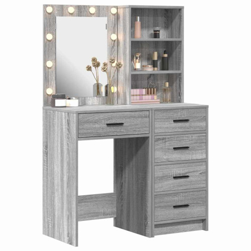 VidaXL vidaXL Dressing Table 2 pcs Grey 50 x 41 x 135 cm Engineered wood 1