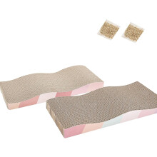Cat Scratching Board, Corrugate Cat Scratcher for Indoor Cats with Catnip