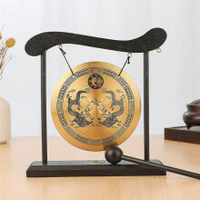 Tisch-Gong, 12 cm (4,7 Zoll) Windspiel mit Ständer und Schlägel, Feng Shui-Wohndekoration, Einzugsgeschenk