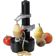 Electric Peeler for Lemon Zest and Various Fruits Vegetables, Automatic Thickness Adjustment, Black ABS Peeler