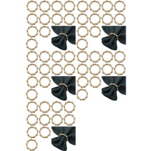 Gold Napkin Rings Set of 60 Matte Bamboo Napkin Rings for Dining, Holiday Decor, and Wedding Table Settings