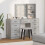 VidaXL vidaXL Dressing Table with Mirror Lights 3 pcs Grey Engineered wood 1