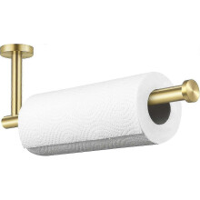 Heytea Kitchen Paper Towel Holder Brushed Brass for 11-inch Long Paper Towel Roll Wall Mount Dispenser Sus 304 Stainless Steel, A2175s30-bz
